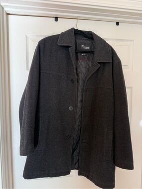 Dockers Men's Dark Gray Wool-Blend Peacoat